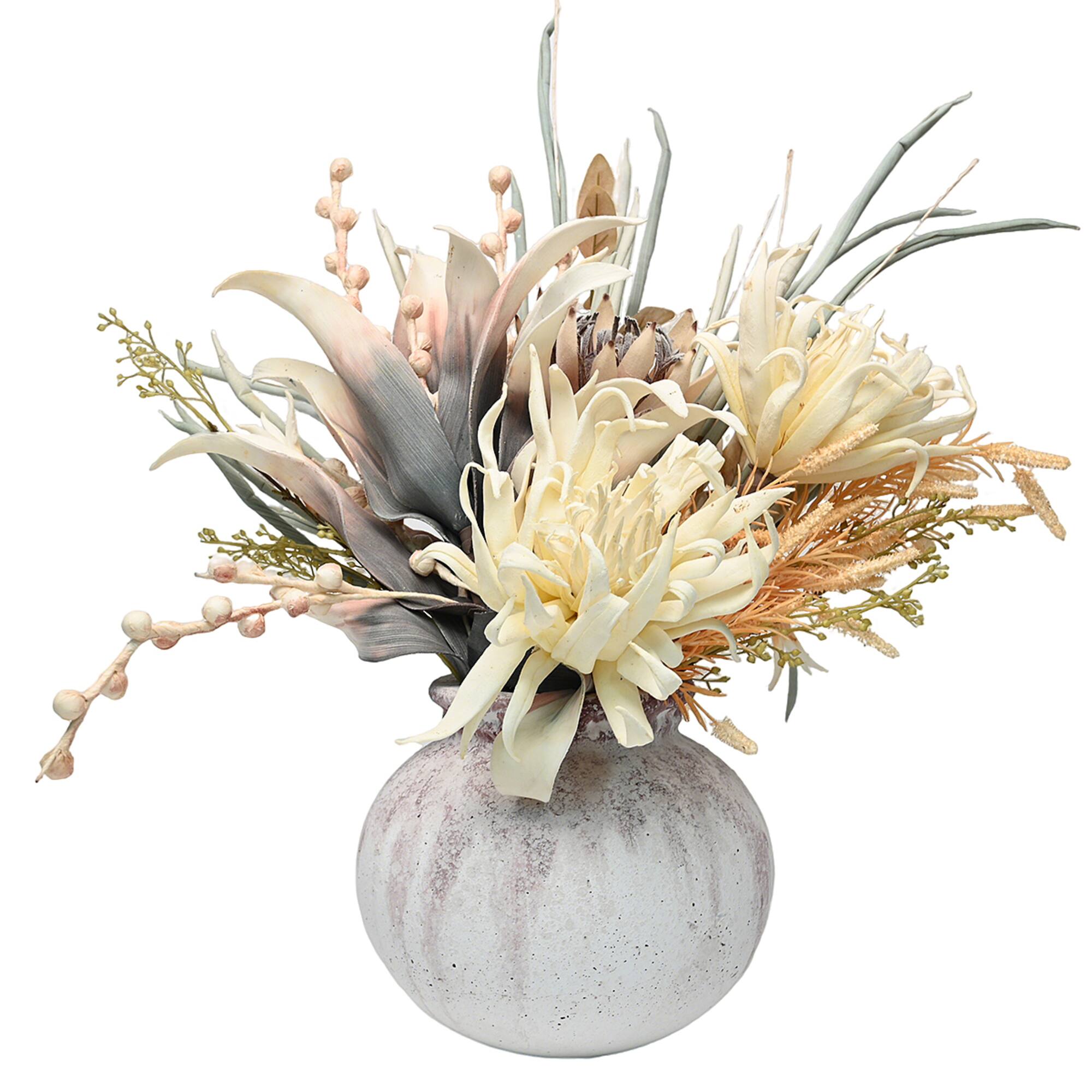 10.25" White-Washed Cement Pot by Ashland®